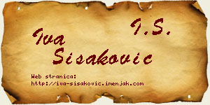 Iva Šišaković vizit kartica